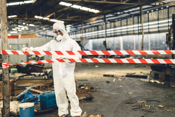 Professional Sewage Cleanup technician working in Robstown, TX